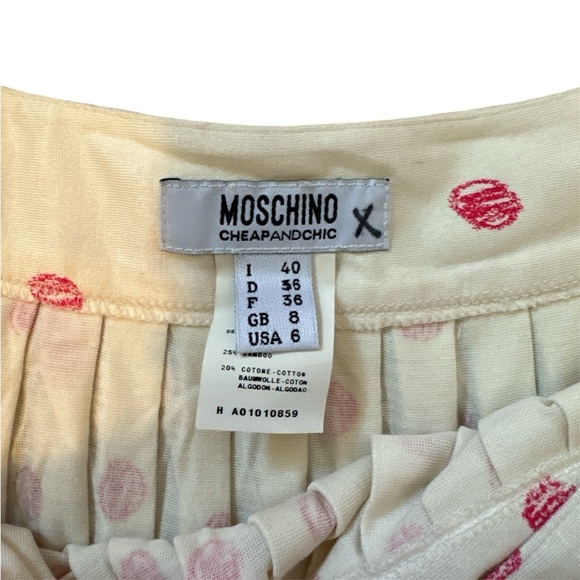 MOSCHINO SCRIBBLE PINK POLKA DOT SKIRT | 6 - Picture 4 of 7